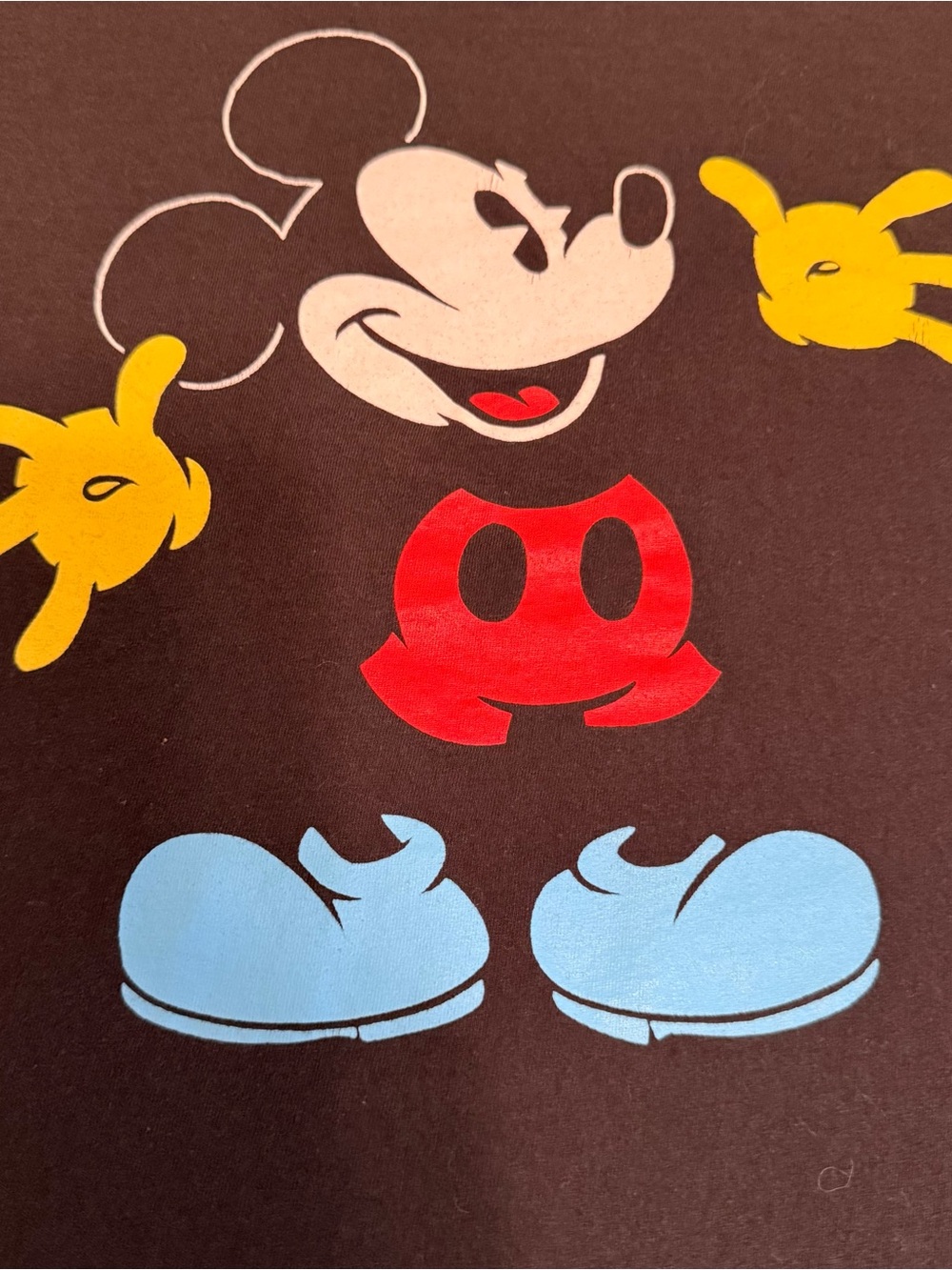 Disney Black Kids Tee with Multicolor Mickey Parts
